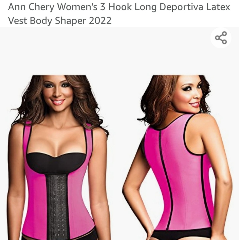 Ann Chery Women's 3 Hook Long Deportiva Latex Vest Body Shaper 2022